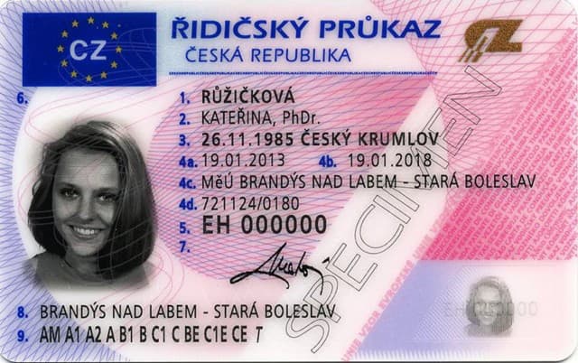 řidičský průkaz