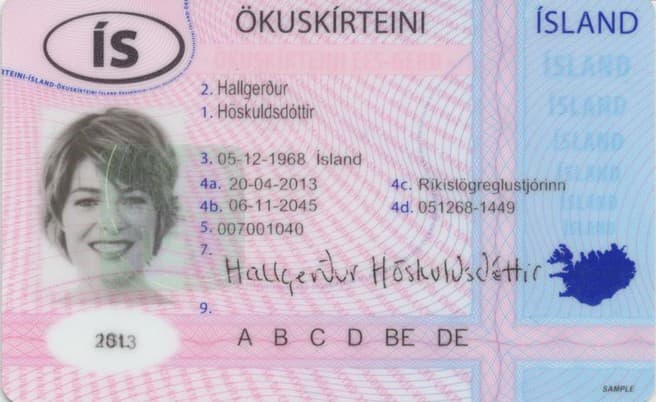 Drivers License Iceland