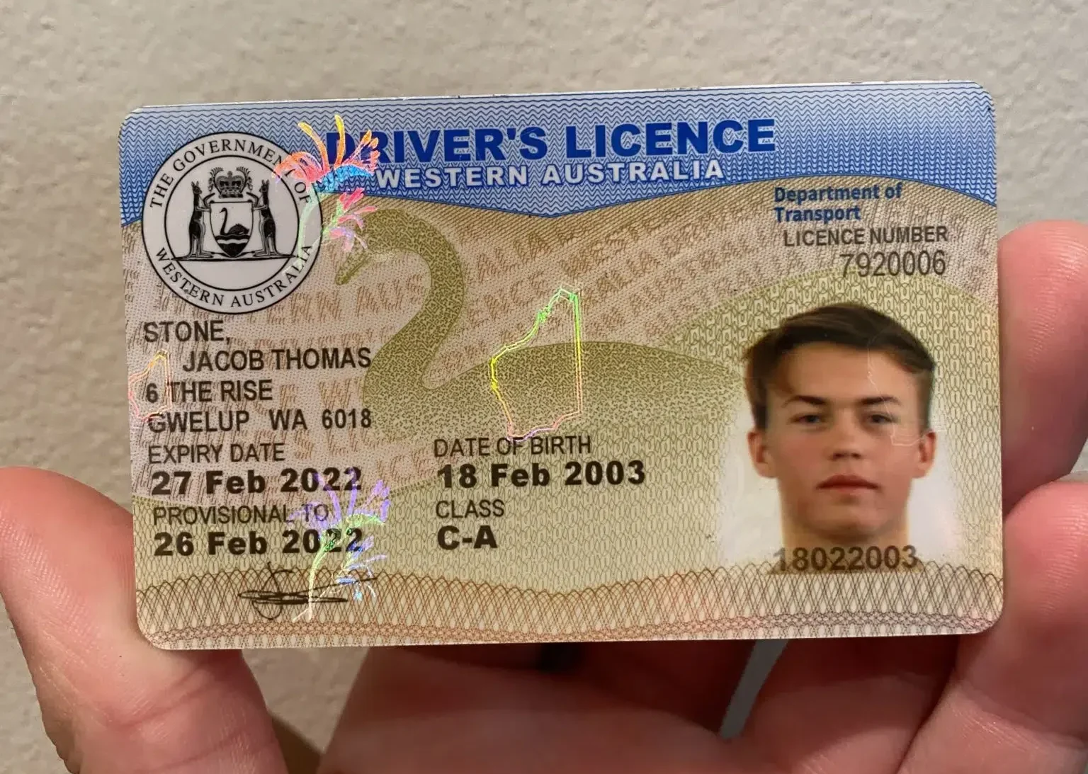 Buy Western Australia driver license