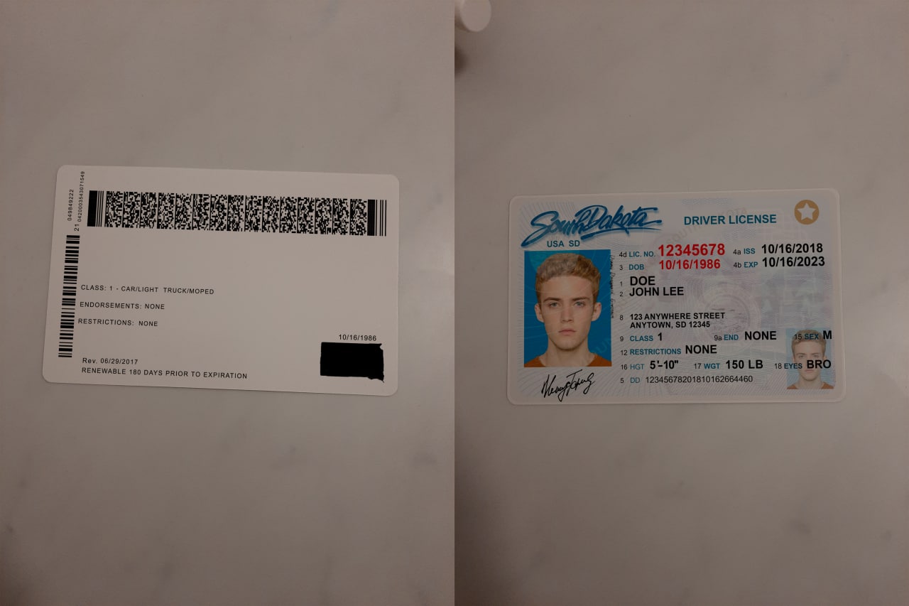buy South Dakota Driver’s license